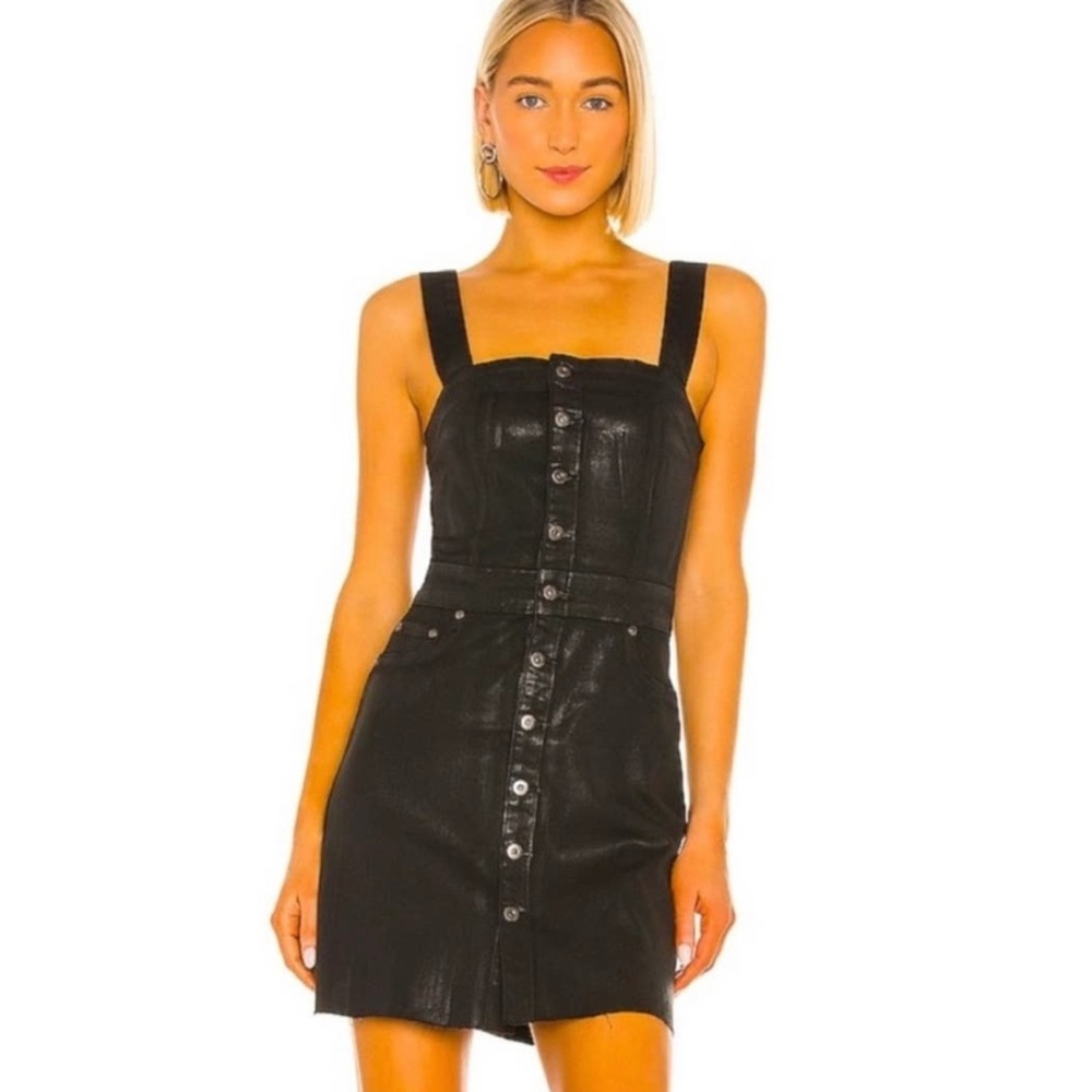 Pistola waxed denim jumper dress - size S